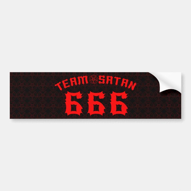 Pegatina Para Coche Equipo Satan 666 (Frente)