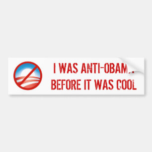 PEGATINA PARA COCHE ERA ANTI-OBAMA ANTES DE QUE FUERA FRESCO