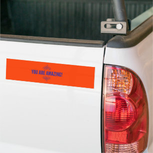 Pegatina Para Coche ¡Eres increíble! Naranja y púrpura
