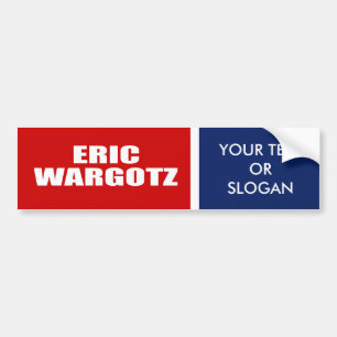 PEGATINA PARA COCHE ERIC WARGOTZ PARA EL SENADO
