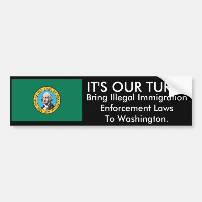 Pegatina Para Coche Es NUESTRA VUELTA, Washington (Frente)