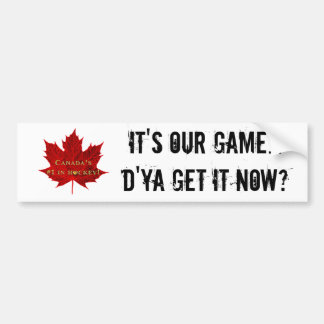 Pegatina Para Coche Es NUESTRO hockey de Canadá del juego…/hoja de