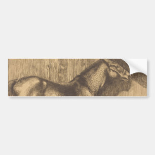 Pegatina Para Coche Esbozo de un Pony (de Paul-Albert Besnard)
