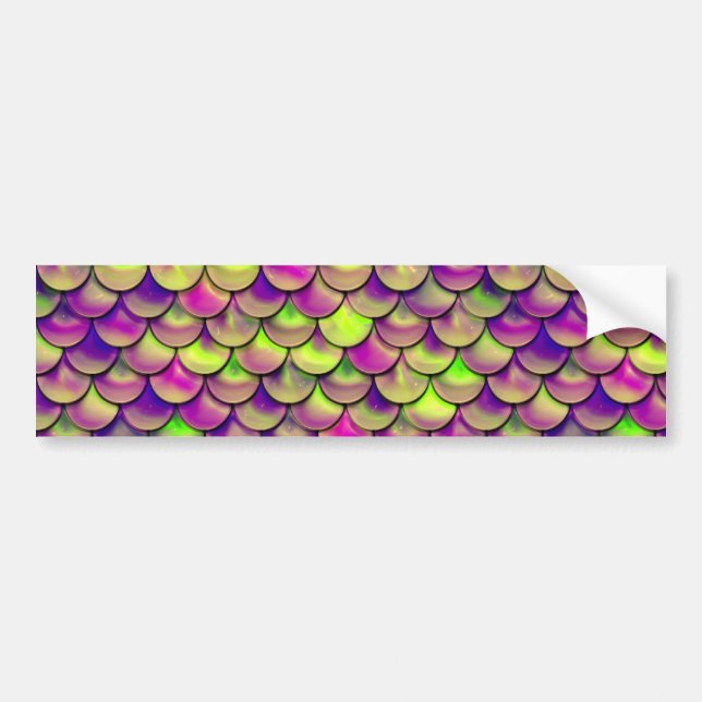 Pegatina Para Coche Escalas moradas y verdes (Frente)