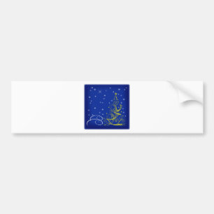 Pegatina Para Coche Escenario de Navidades azules