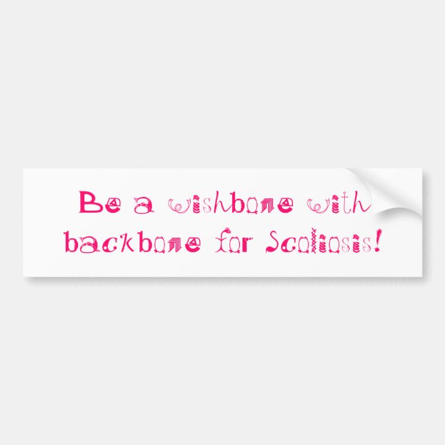 Pegatina Para Coche Escoliosis (Frente)