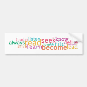 Pegatina Para Coche Escriba, defina, inspire Bumpersticker