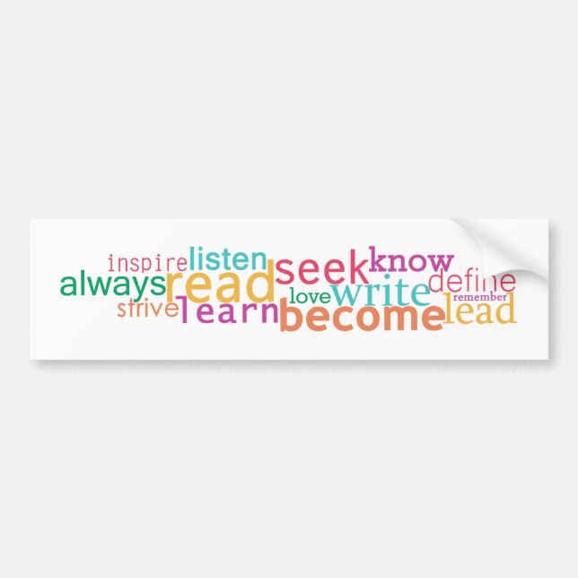 Pegatina Para Coche Escriba, defina, inspire Bumpersticker (Frente)