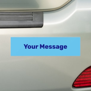Pegatina Para Coche Escribir la plantilla de texto azul oscuro y claro