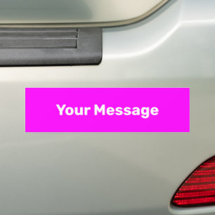Pegatina Para Coche Escribir su mensaje Magenta y plantilla de texto e