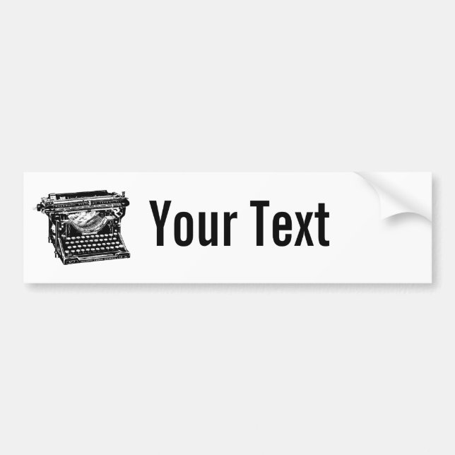 Pegatina Para Coche Escritor de la máquina de escribir del sotobosque (Frente)