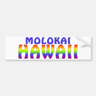 Pegatina Para Coche Escritura del arco iris de Molokai Hawaii