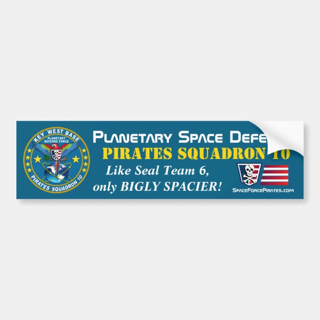 Pegatina Para Coche Escuadrón de Piratas (Frente)