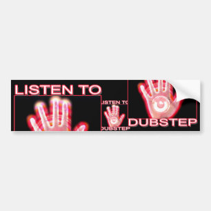 PEGATINA PARA COCHE ESCUCHE DUBSTEP