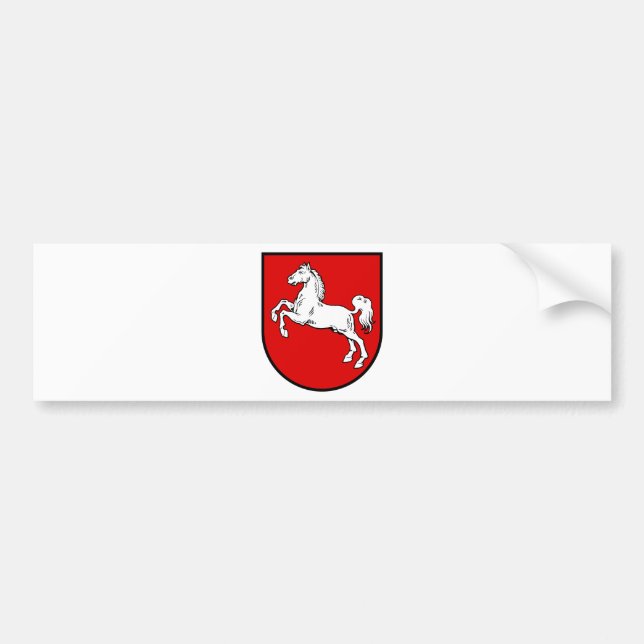 Pegatina Para Coche Escudo de armas de Baja Sajonia (Alemania) (Frente)