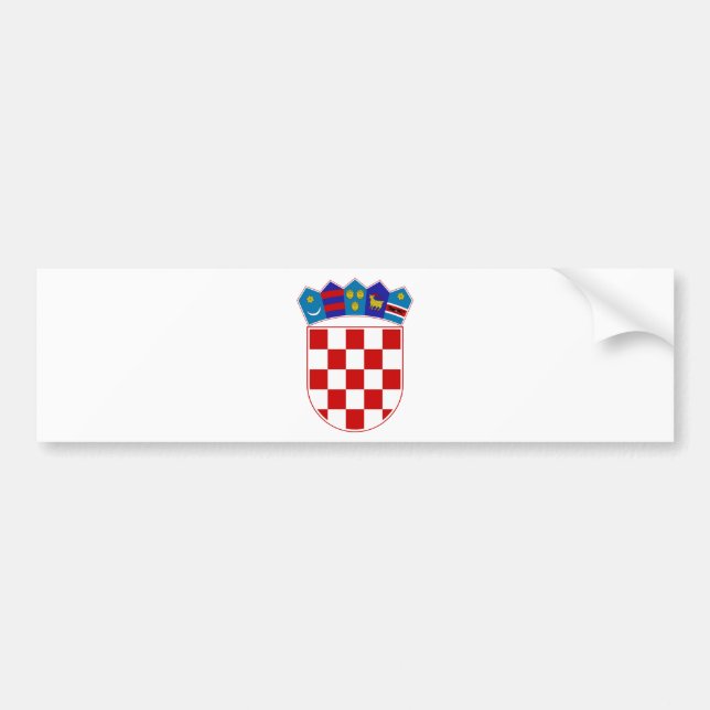 Pegatina Para Coche Escudo de armas de Croacia (Frente)