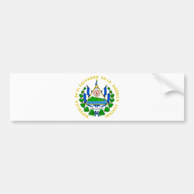 Pegatina Para Coche Escudo de armas de El Salvador (Frente)