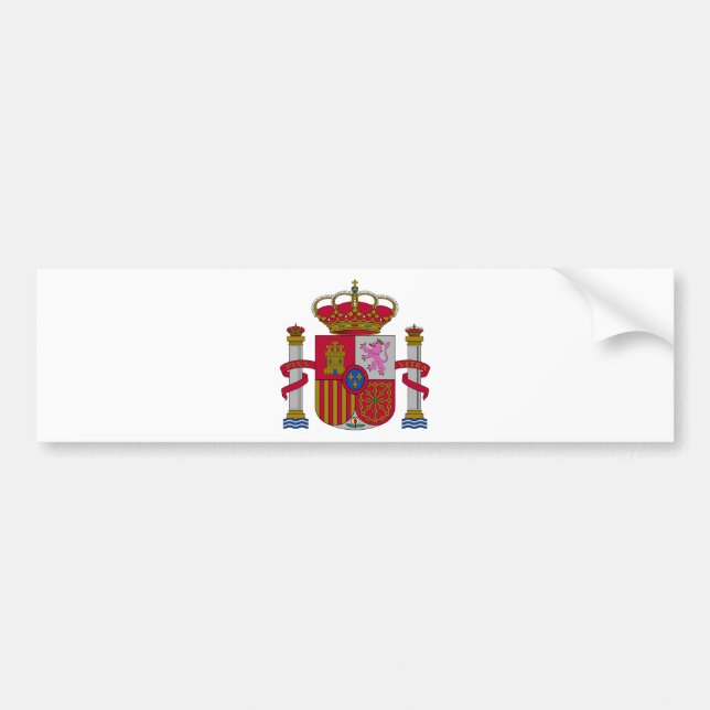 Pegatina Para Coche Escudo de armas de España (Frente)