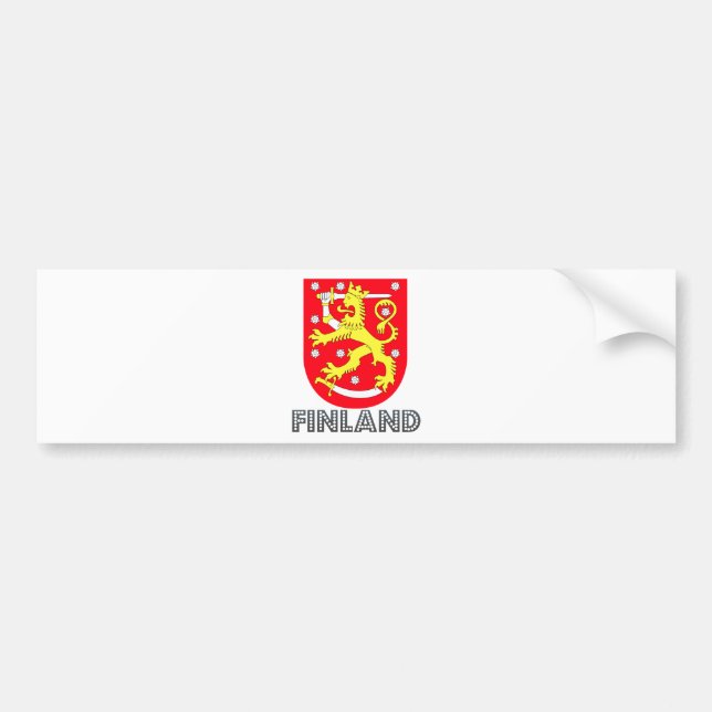 Pegatina Para Coche Escudo de armas de Finlandia (Frente)
