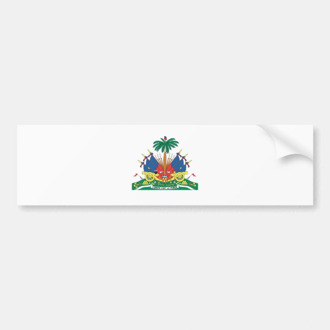 PEGATINA PARA COCHE ESCUDO DE ARMAS DE HAITÍ (Frente)