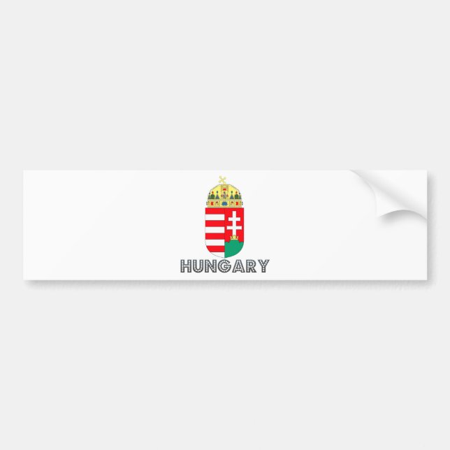 Pegatina Para Coche Escudo de armas de Hungría (Frente)