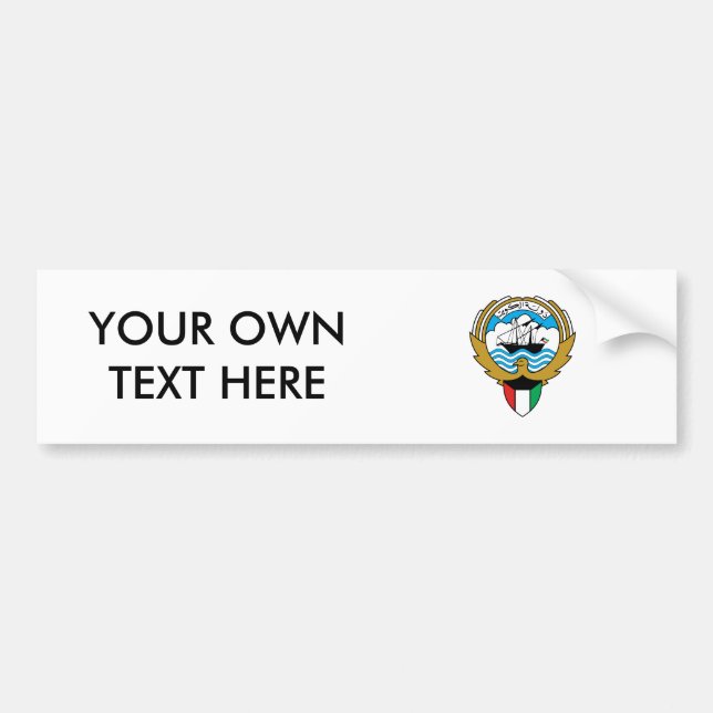 Pegatina Para Coche Escudo de armas de Kuwait (Frente)