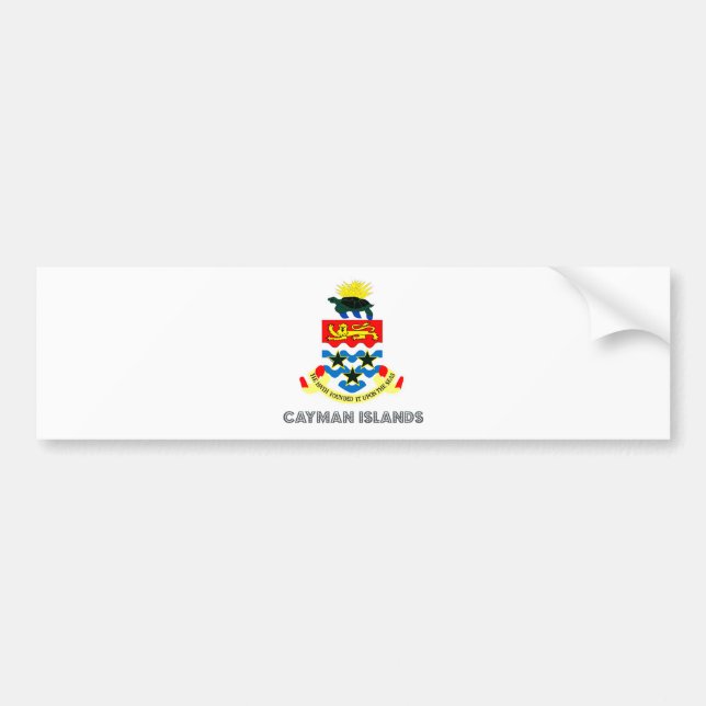 Pegatina Para Coche Escudo de armas de las Islas Caimán (Frente)