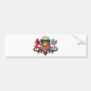 Pegatina Para Coche Escudo de armas de los ģerbonis de Letonia - de