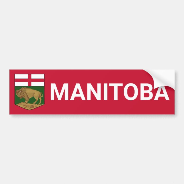 Pegatina Para Coche Escudo de armas de Manitoba - CANADÁ (Frente)
