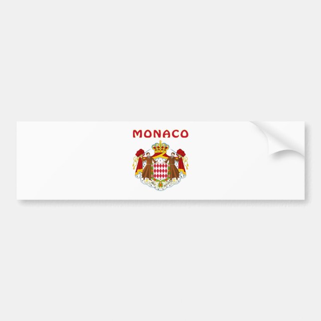 Pegatina Para Coche Escudo de armas de MÓNACO (Frente)