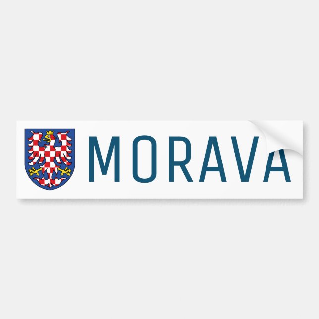 Pegatina Para Coche Escudo de armas de Moravia - CZECHIA (Frente)