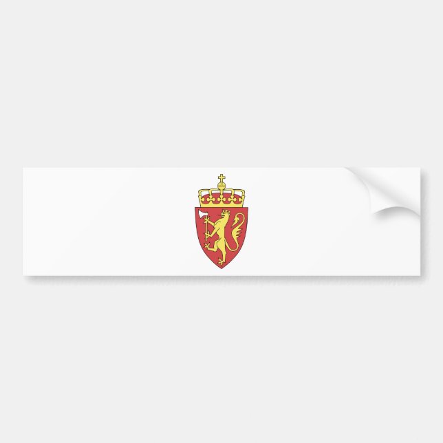 Pegatina Para Coche Escudo de armas de Noruega (Frente)
