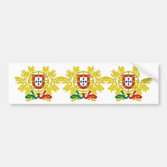 Pegatina Para Coche Escudo de armas de Portugal (Frente)