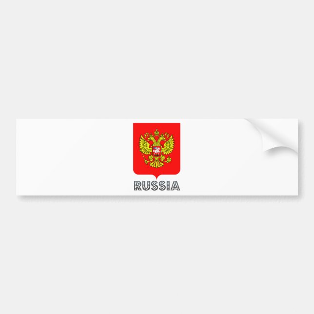 Pegatina Para Coche Escudo de armas de Rusia (Frente)