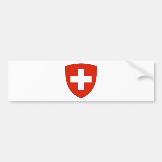 Pegatina Para Coche Escudo de armas de Suiza (Frente)