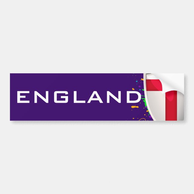 Pegatina Para Coche Escudo de Inglaterra (Frente)