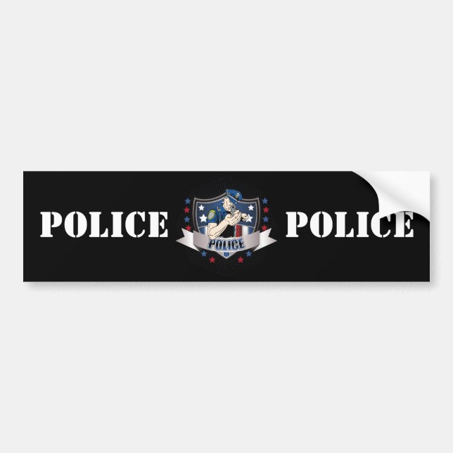 Pegatina Para Coche Escudo de la policía (Frente)