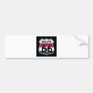 Pegatina Para Coche Escudo de la ruta 66 de la bandera de Missouri