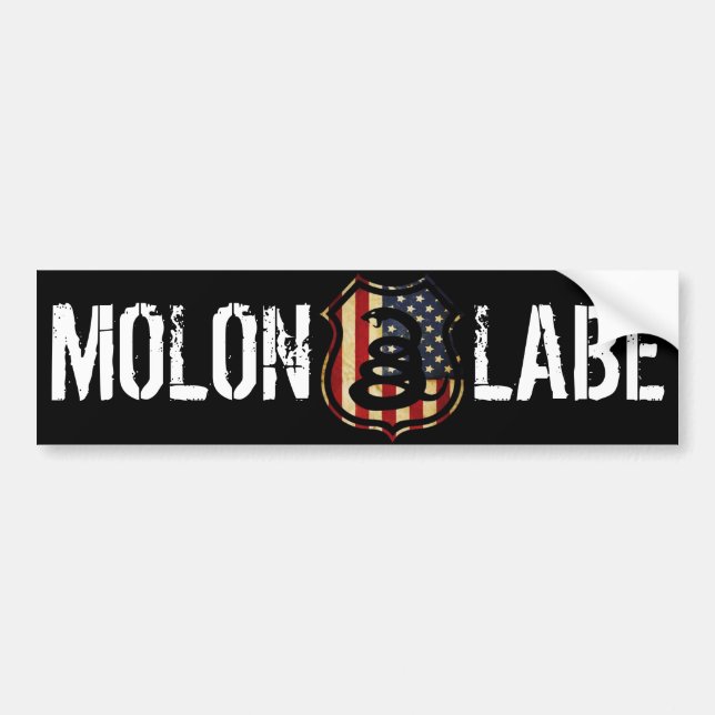 Pegatina Para Coche escudo, MOLON, LABE (Frente)