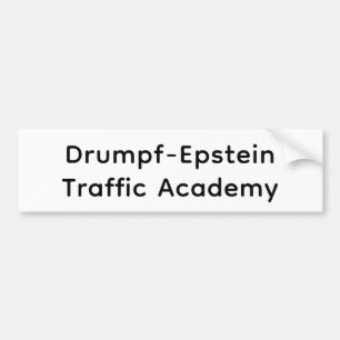 Pegatina Para Coche Escuela de Tráfico Drumpf-Epstein Hankamer Artjunk