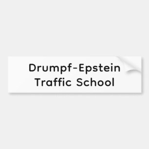 Pegatina Para Coche Escuela de Tráfico Drumpf-Epstein Hankamer Artjunk