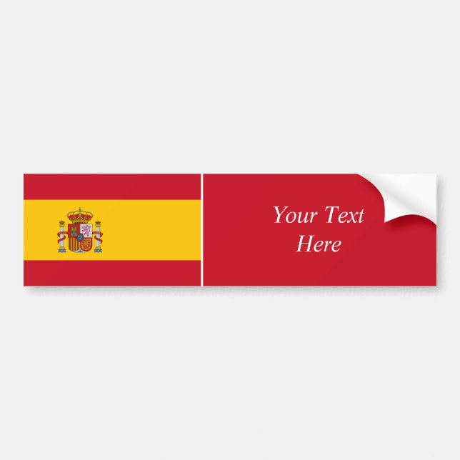Pegatina Para Coche España - bandera española (Frente)