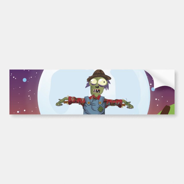 Pegatina Para Coche Espantapájaros zombie (Frente)