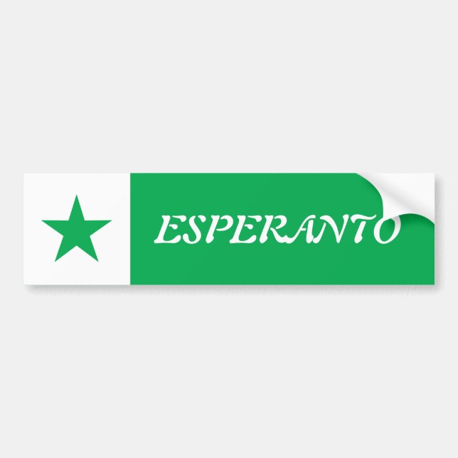 Pegatina Para Coche Esperanto, (Frente)