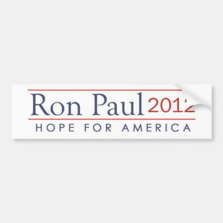 Pegatina Para Coche esperanza de América Ron Paul 2012