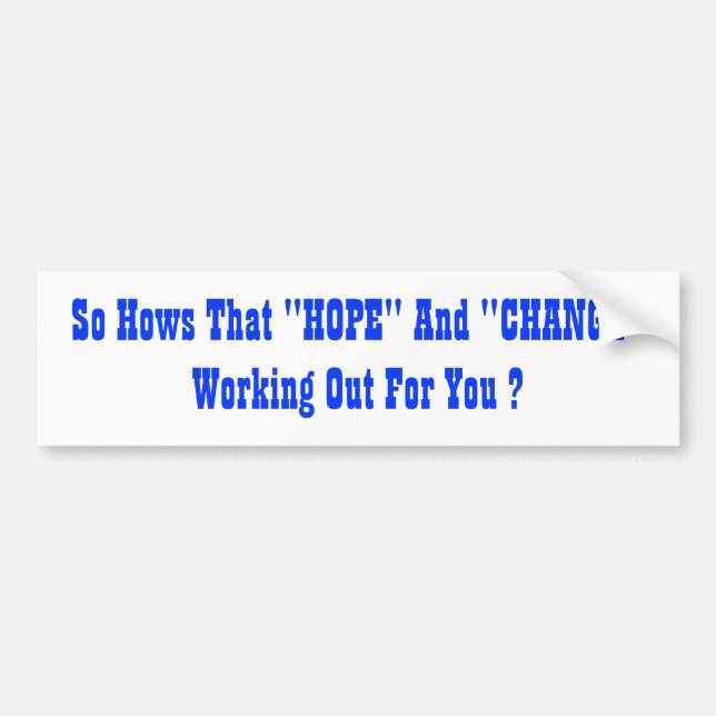 Pegatina Para Coche "ESPERANZA" y "CAMBIO " (Frente)