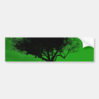 Pegatina Para Coche Espino de Glastonbury. Árbol en la colina. Negro