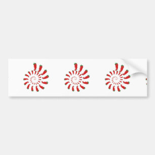 Pegatina Para Coche Espiral de diva de pimienta roja