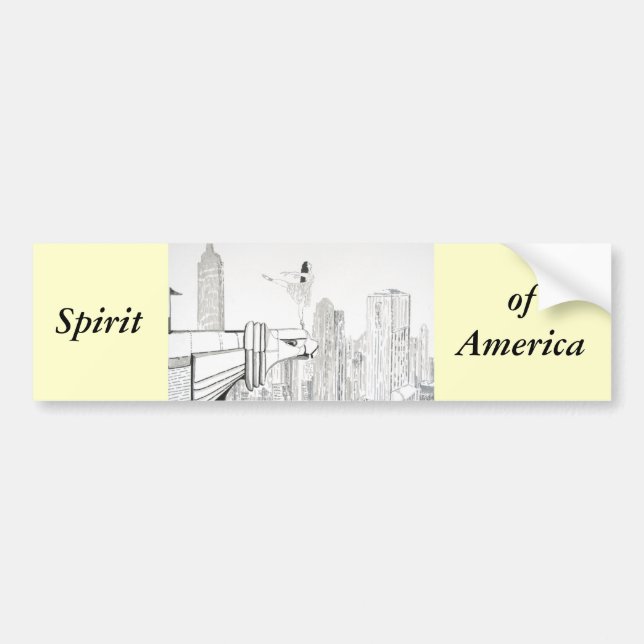 Pegatina Para Coche Espíritu de América (Frente)