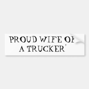 PEGATINA PARA COCHE ESPOSA ORGULLOSA DE A TRUCKER